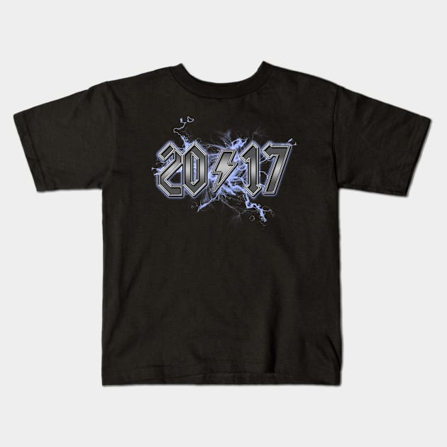 2017 (Lightning) Kids T-Shirt by Eggy's Blackberry Way